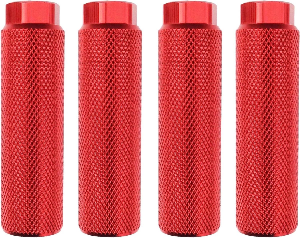Fietspinnen - Fiets Pegs - Mountainbike stunts - Hoge aluminiumlegering - 100 x 28 mm - Rood