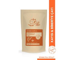Herbamina Thee Abrikoos & Rozemarijn Gemengde Kruidenthee 45 theezakjes