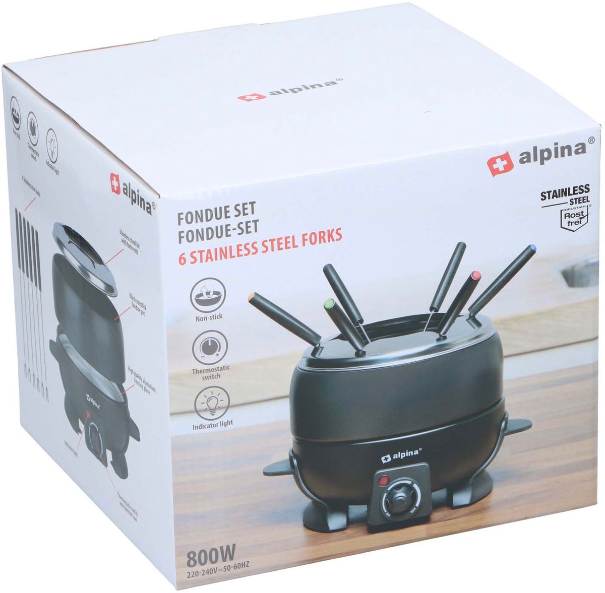 Alpina fondue-apparaat 230 V 2 liter