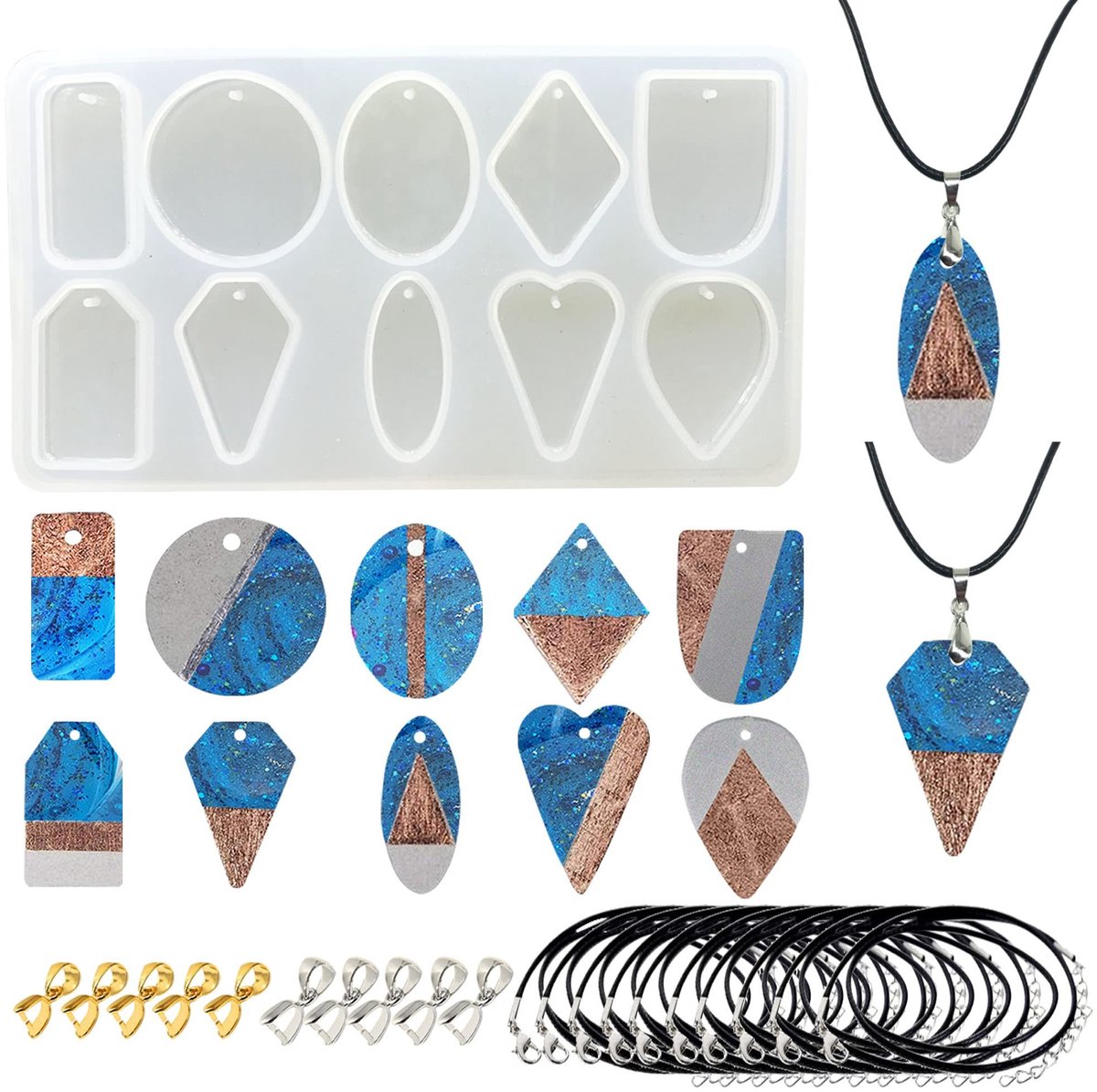 Store_8 - Silicone Gietvorm - Geometrische Hanger - Creatief DIY - Semi-transparant - Sieraden Maken - Geschikt voor Volwassenen en Kinderen