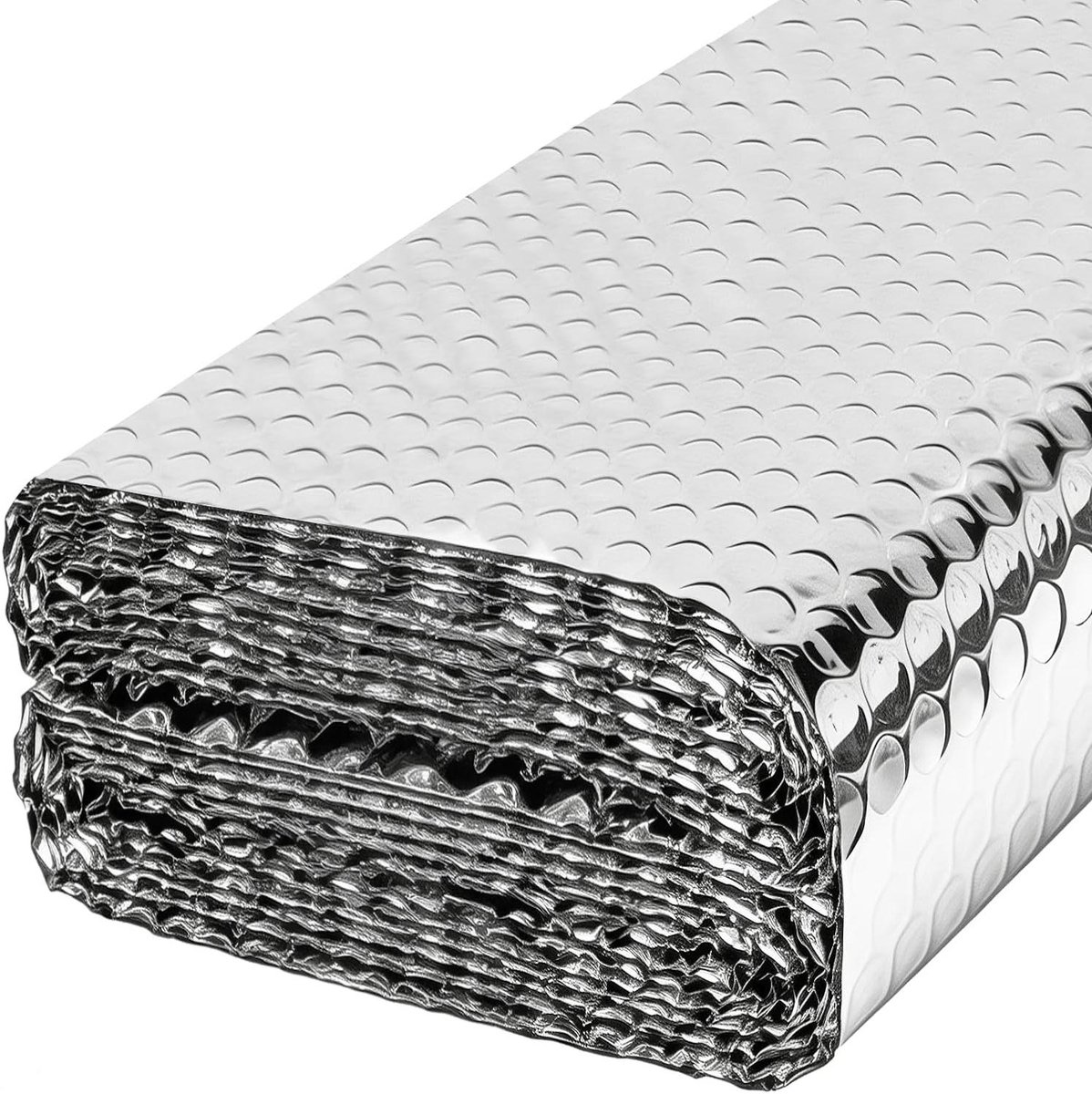 Isolatierol Aluminiumfolie - Bubbel folie isolatie - Huis isoleren - Dubbelzijdig reflecterend - 150 x 20 cm - Zilver