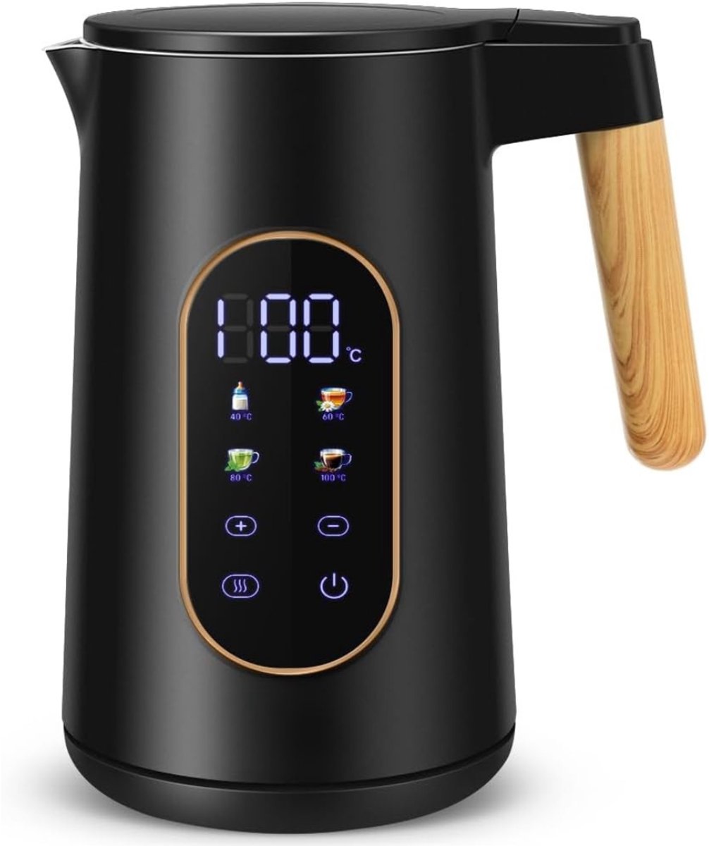 REN® Waterkoker met Temperatuurregeling - Waterkoker - Zwart - 20cm x 20cm x 16cm