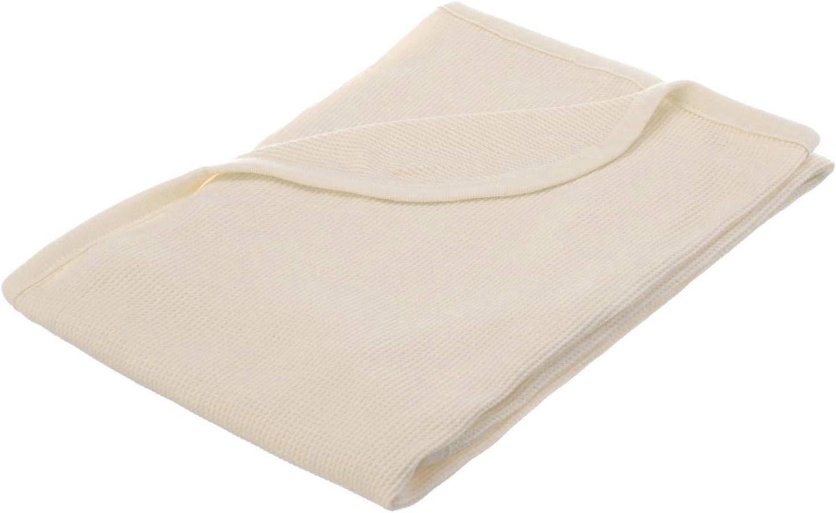 Katoenen Inbakerdoek - Baby Deken Wikkeldoek - Baby Comfortabel Houden - Ideaal voor Gevoelige Huid - Baby Maat - Ecru