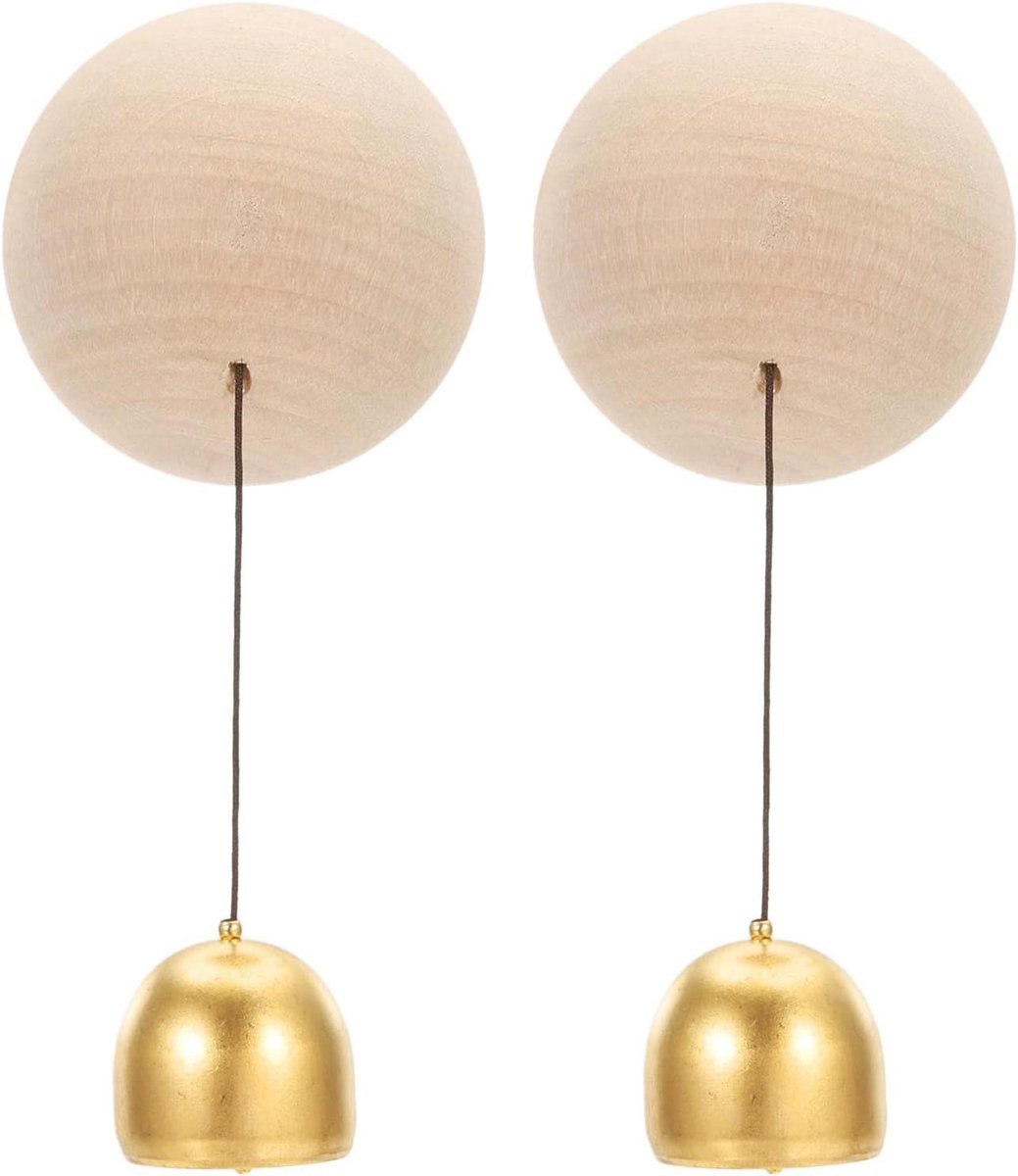 Deurbel Set - Winkeliersbel Chime - Winkels Verwittigen - Magnetische Bevestiging - 6 x 13.5 cm - Hout Metaal