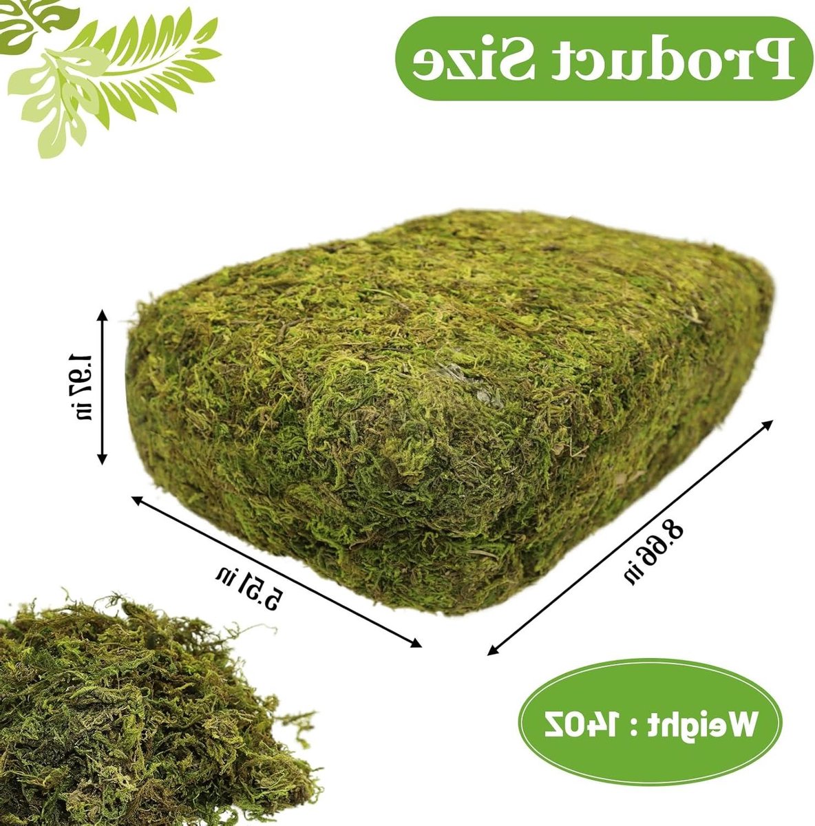 Kunstmos voor Planten - Nepmos Decoratie - Decoratie Creëren - Natuurlijke Textuur en Kleur - 14 Ounce - Bosgroen