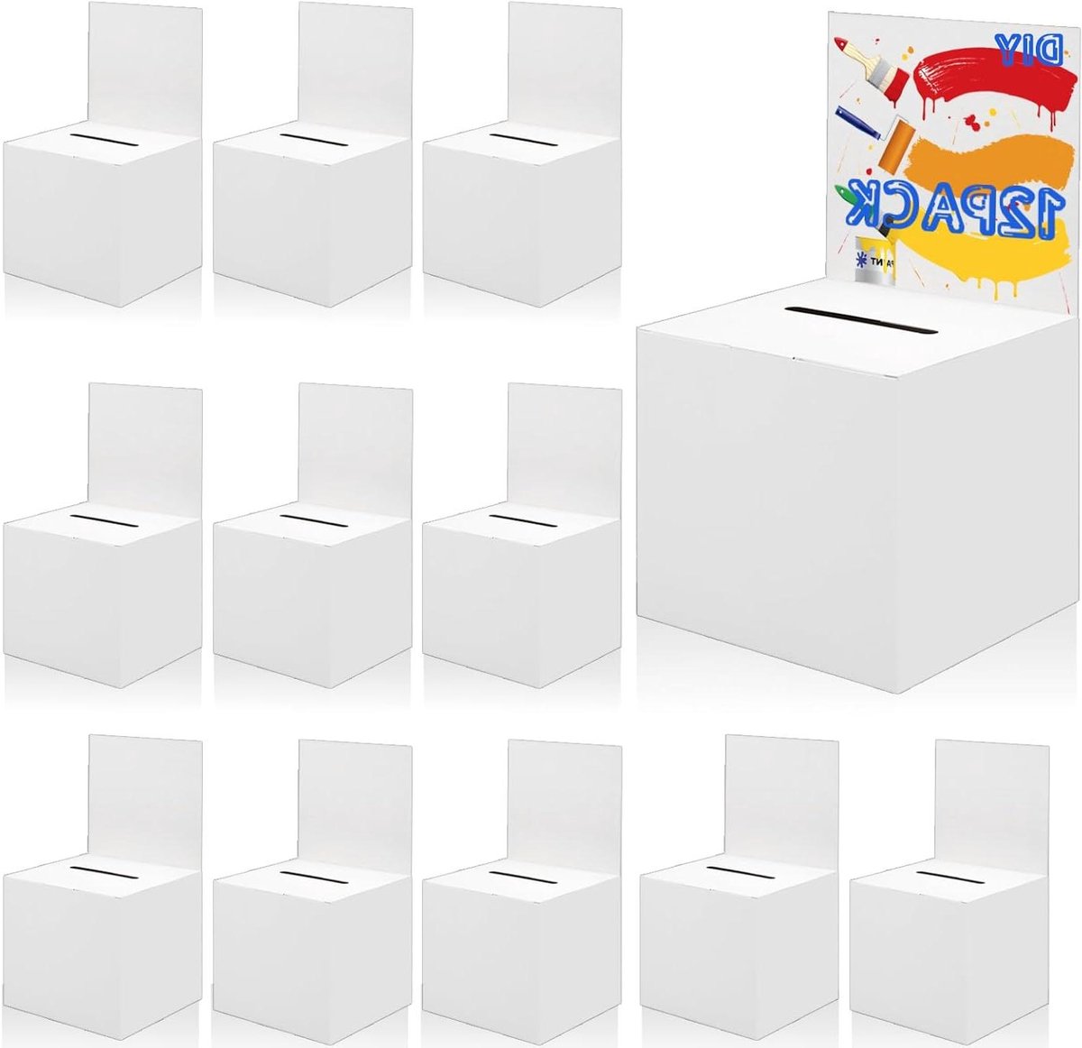 Loterij Ticketbox - Donatie Stembus - Verzamelen van Stemmen - Eenvoudig te Monteren - 15 x 15 x 15 cm