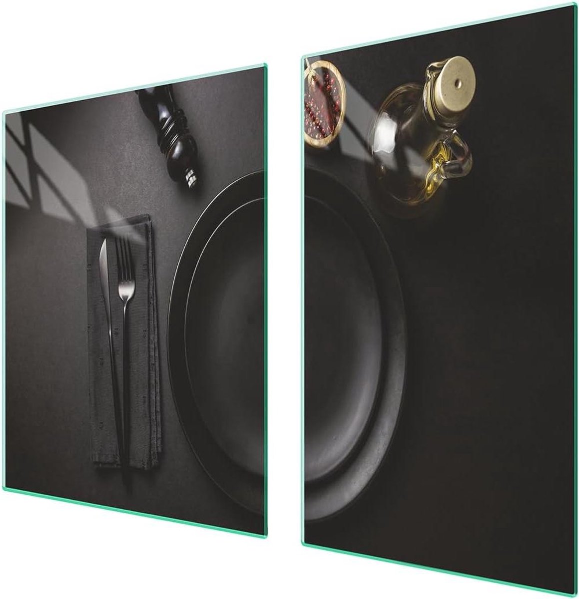 Afdekplaat fornuis - Werkbladbeschermer kookplaat - Keuken beschermen en decoreren - Kras- en slagvast gehard glas - 100x52 cm - Veelkleurig