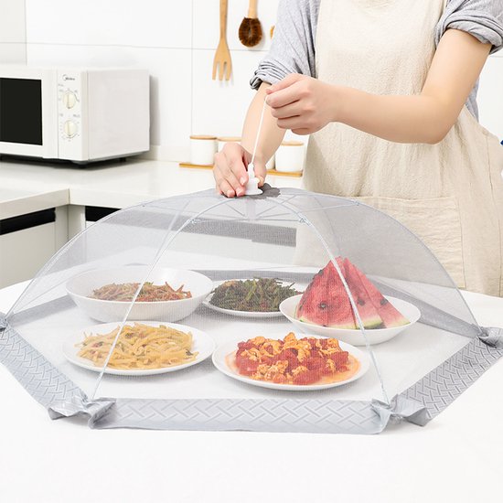 Opvouwbare voedselklok 60cm - Anti-insecten, groot, transparant, voor buffet en picknick — afbeelding 4