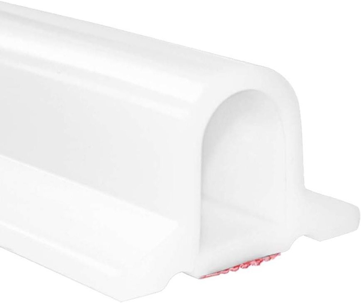 Douche Drempel - Waterstop Barrière - Natte Droge Scheiding - Inklapbaar Rolstoel Geschikt - 98 Inch - Wit
