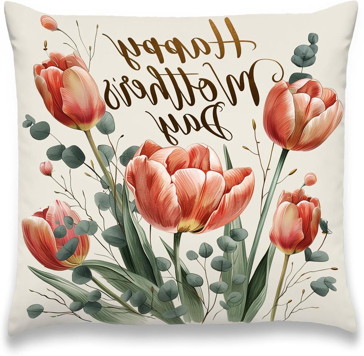 Decoratieve Kussensloop - Sierkussenhoes Woonkamer - Moederdag Vieren - Zacht Polyester Materiaal - 45 x 45 cm - Multi kleuren