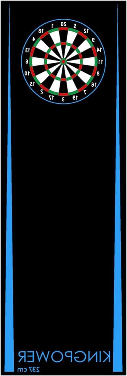 Dartmat - Afwerplijn Tapijt - Dart Bescherming - Toernooi Afmetingen - 237 x 80 cm - Blauw