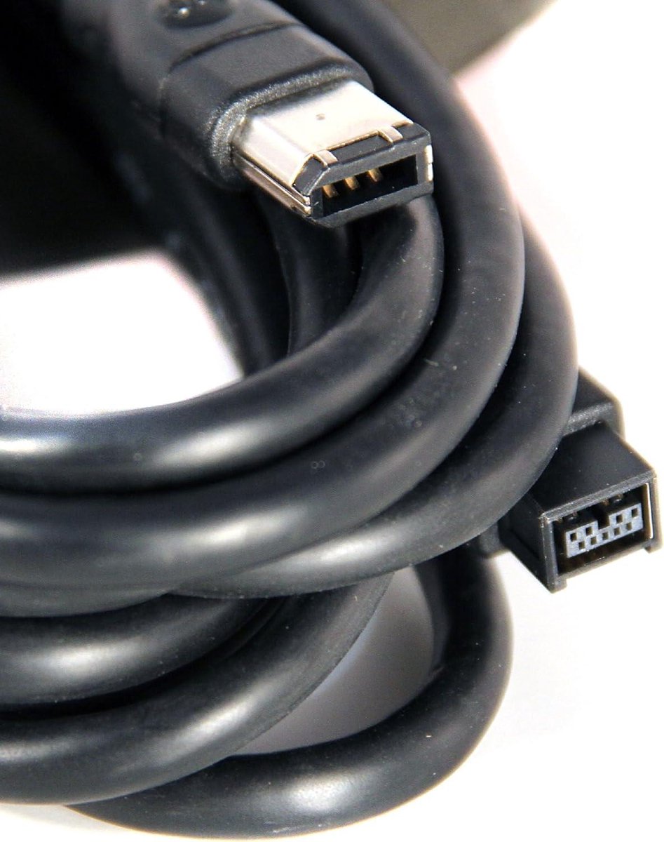 FireWire Kabel - IEEE 1394 Kabel - Data Overzetten - 6-pins naar 9-pins - 15ft - Zwart