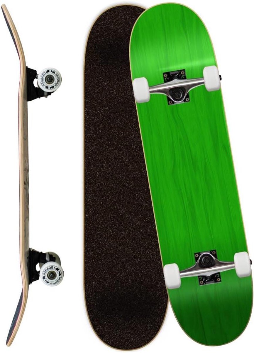 Compleet Skateboard Trickboard Skate Street Skaten 7-laags Esdoorn Deck 7.75″ x 31″ Vlekgroen