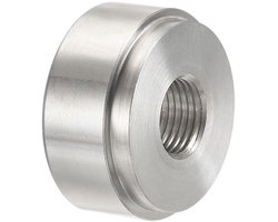 Lasfitting Stop - Buis Schroefdraad - Leidingen Afsluiten - Aluminium Constructie - 1/8 NPT - Zilverkleurig