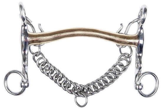 Baby hoofdstel - Stang en bit - Paardrijden - Lichte hefboomwerking - 16 mm mondstuk - Argentan Baby hoofdstel - Stang en bit - Paardrijden - Lichte hefboomwerking - 16 mm mondstuk - Argentan