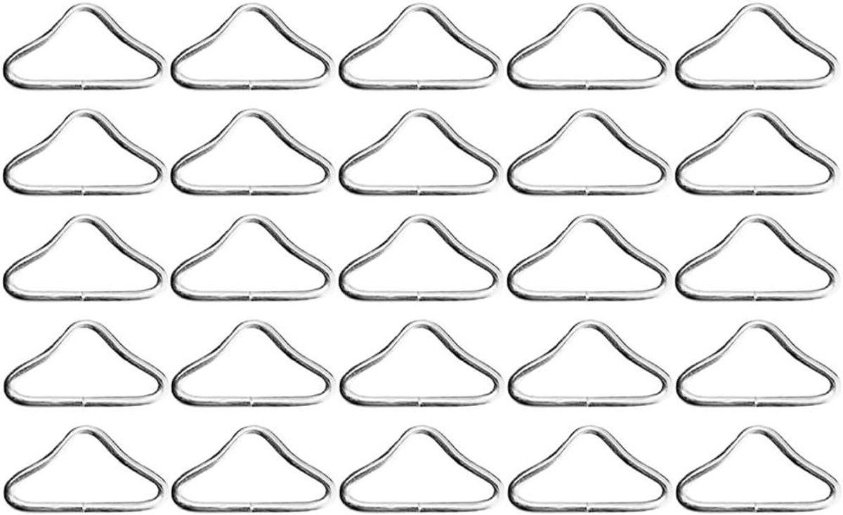 Trampoline Driehoek Ringen - Trampoline Gespen Lus - Trampoline Reparatie - Verzinkt Metaal - 30 Stuks - Zilver