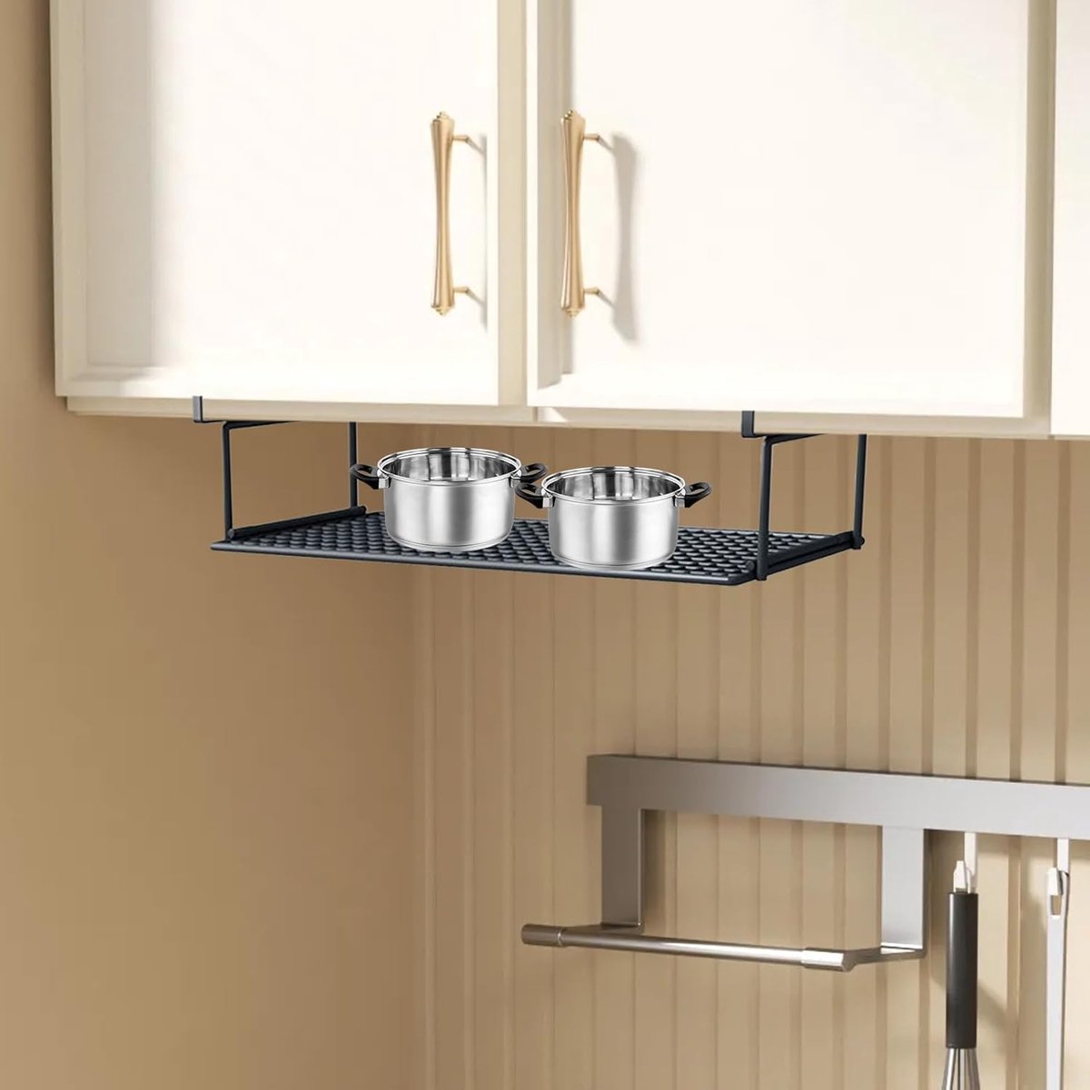 Onderplank Organizer - Kast Organizer - Ruimte Besparen - Inklapbaar Ontwerp - 52 cm - Zwart
