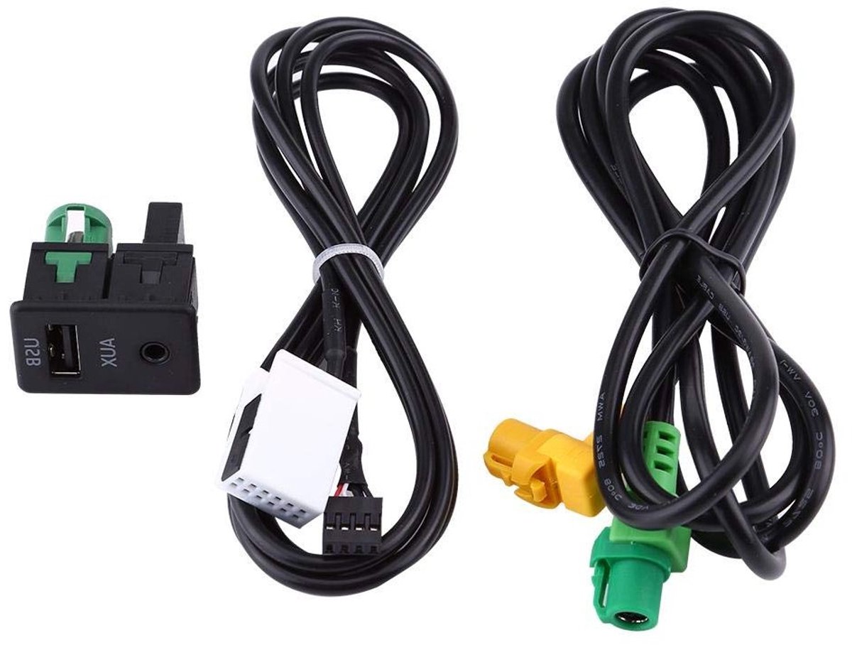 Car AUX Switch en USB Kabel Adapter met Bedrading - Elektronische Accessoires voor Auto's, Geluidsinstallatie en Multimedia