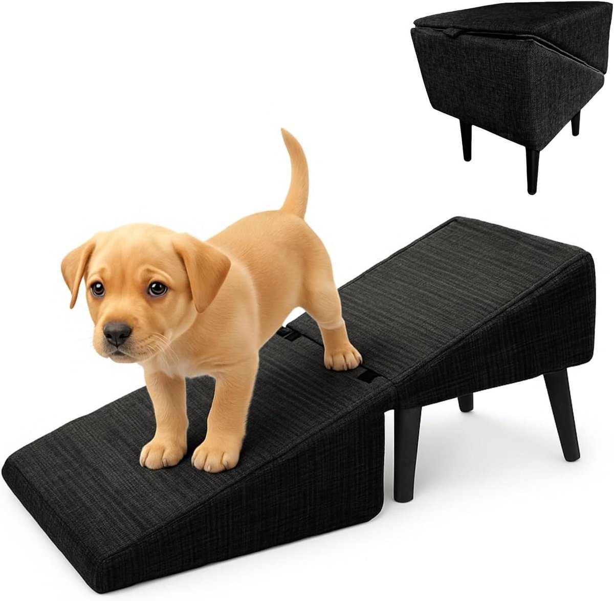 Hondenoprit - Hondenhelling Puppy - Veilig Klimmen Huisdier - Geoptimaliseerde Wrijvingstextuur - 38.1L x 33.7B x 20.6H cm - Meerkleurig