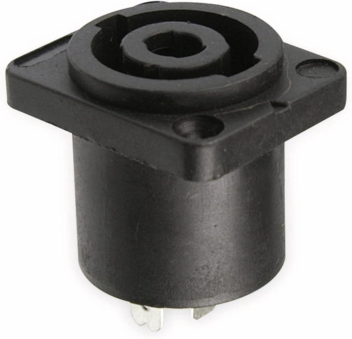 Luidsprekeraansluiting Hoekig - PA Connector - Professionele Audio - 4-pins Norm - 2 cm - Goud