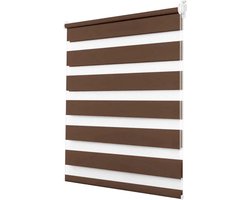 Jaloezieën - Raambekleding Zonwering - Privacy Ramen - Polyester Materiaal - 85 x 230 cm - Bruin