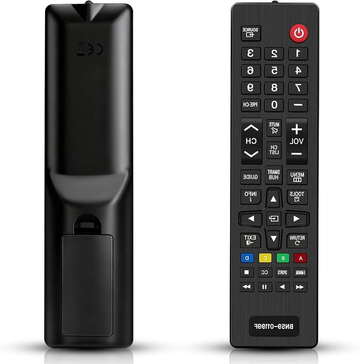 Afstandsbediening - Vervangende afstandsbediening TV - TV Bediening - Geen Configuratie Nodig - 17.5 cm - Zwart
