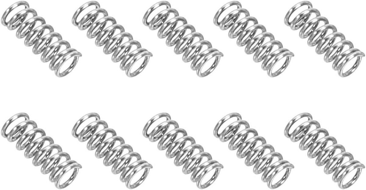Verlengveren - Kleine veren penveren - Reparaties en onderhoud - Corrosiebestendig roestvrij staal - 0.3x2x5mm - Zilver