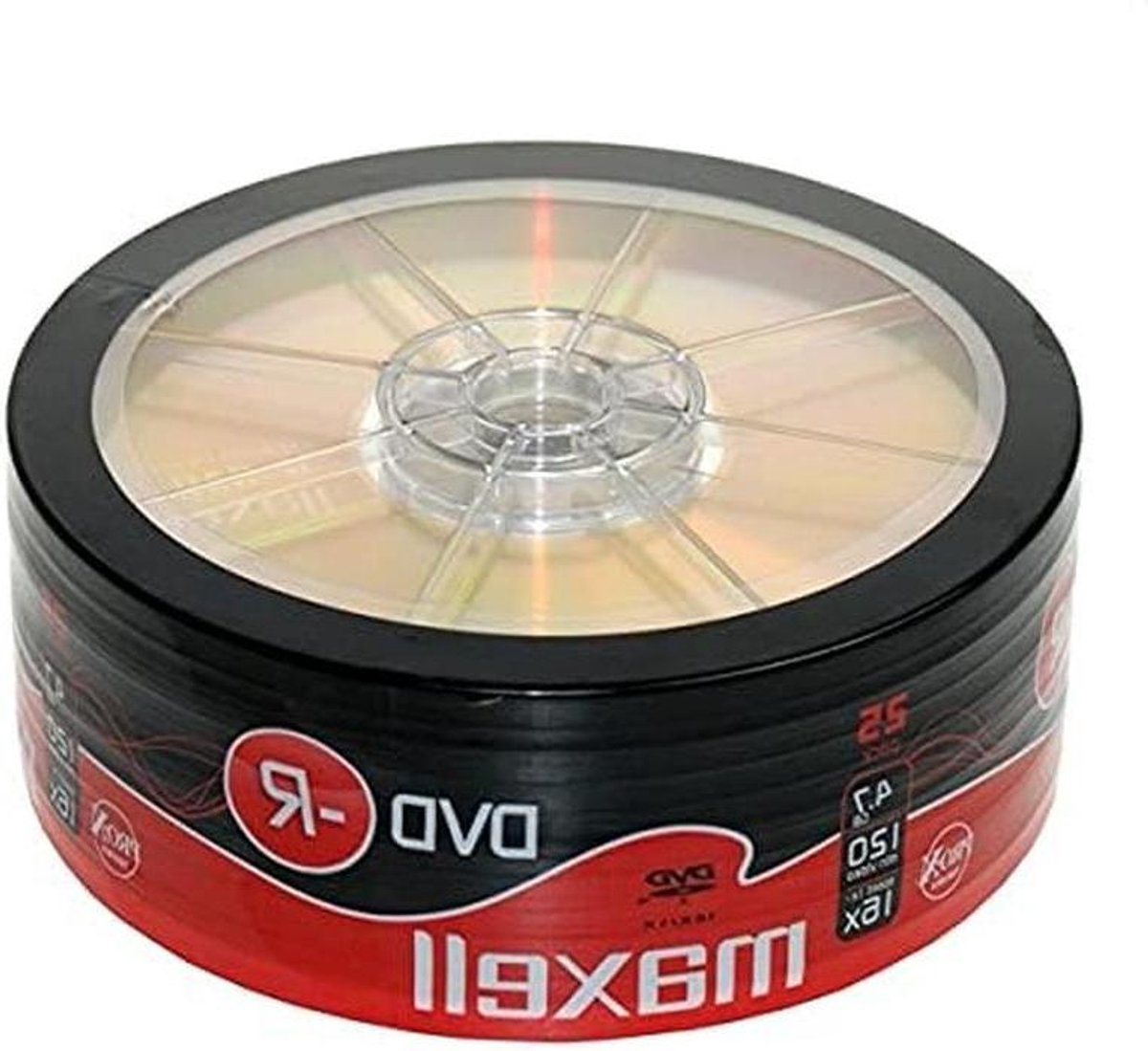 DVD-R Discs - Lege DVD's - Data Opslaan - Hoge Opnamesnelheid - 25 Stuks - Wit