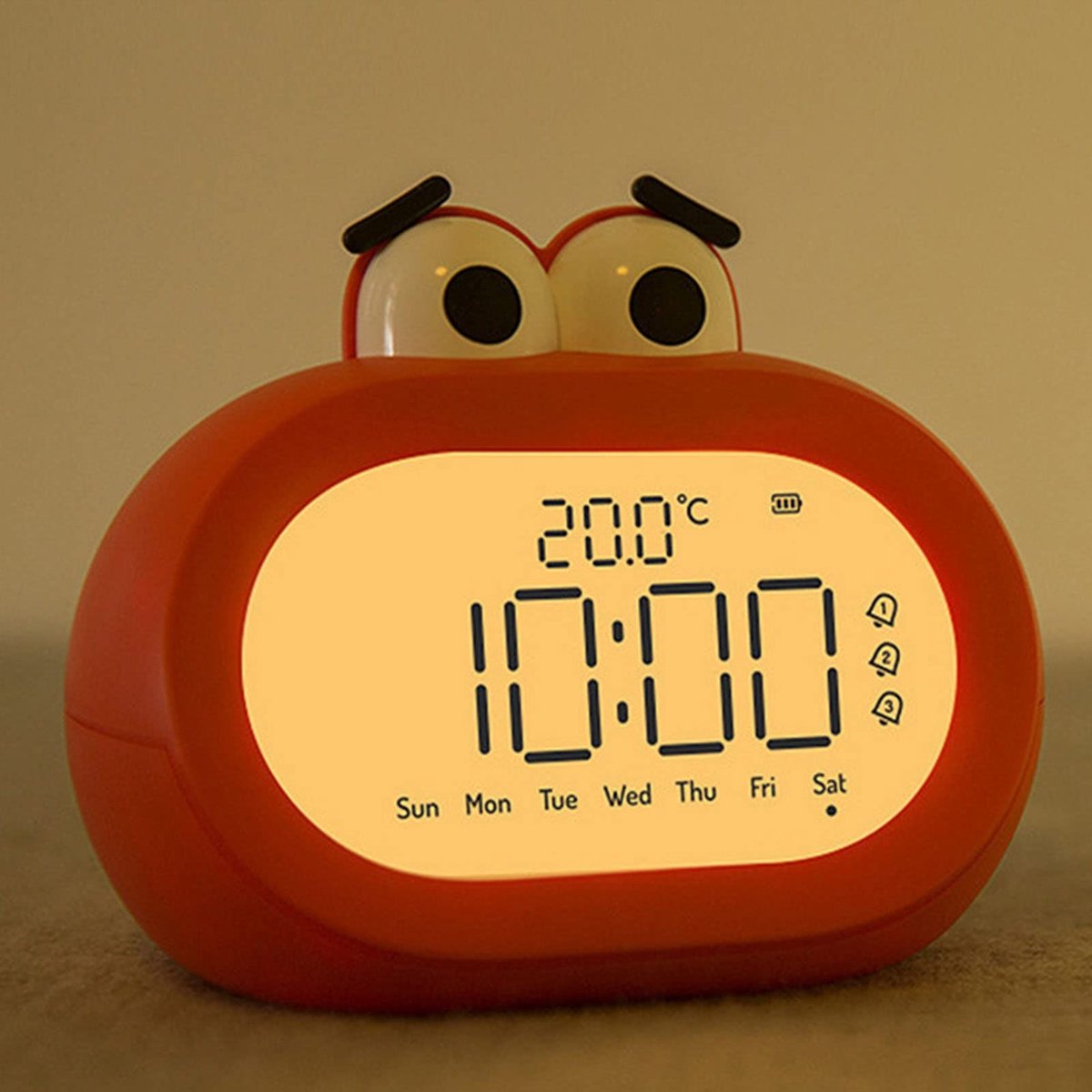 Dailygoods- Wekker Groot Digitaal Display - Multifunctioneel - Nachtlamp - 3 Alarmgroepen - Temperatuurweergave - Volumeregeling - Digitale Klok