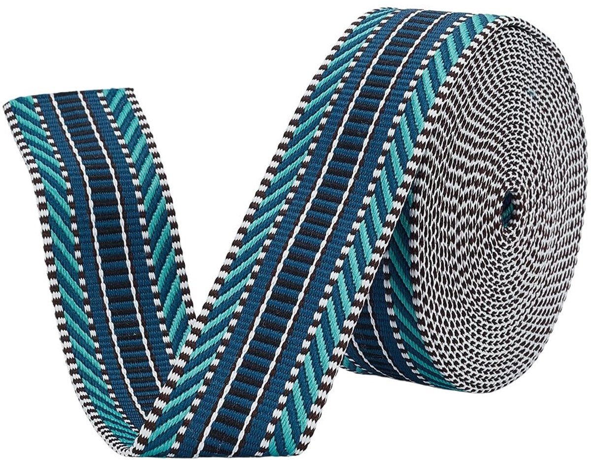 Dailygoods- Gurtband 5 Yards - 38mm Breed - Polyester - Jacquard - Vintage Design - Duurzaam en Wasbaar - Weefband