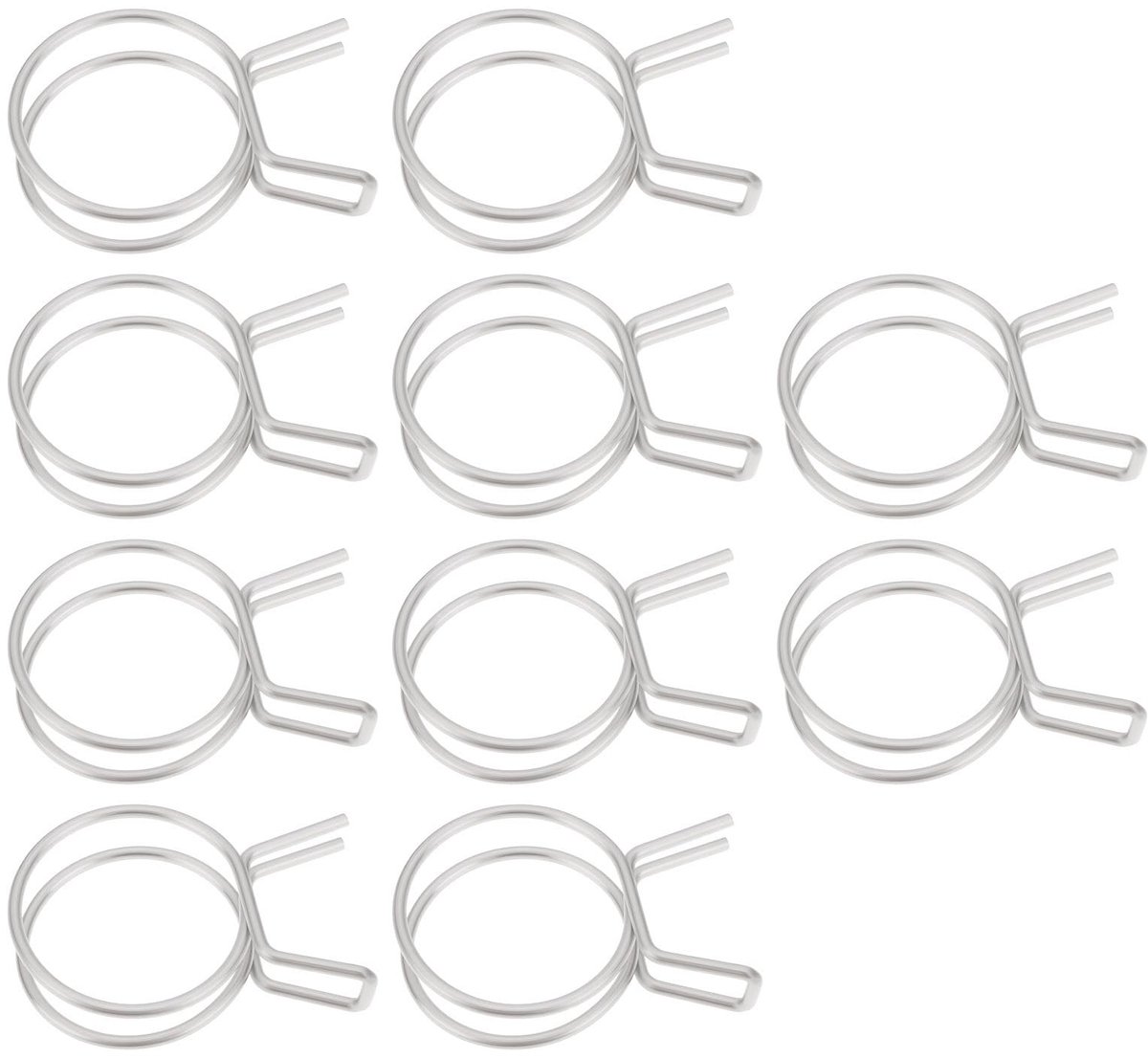Dailygoods- Pijp Klem 30mm - Dubbele Draad Klem - 304 Roestvrij Staal - Set van 10 - Sterke Fixatie - Corrosiebestendig - Buis Klem