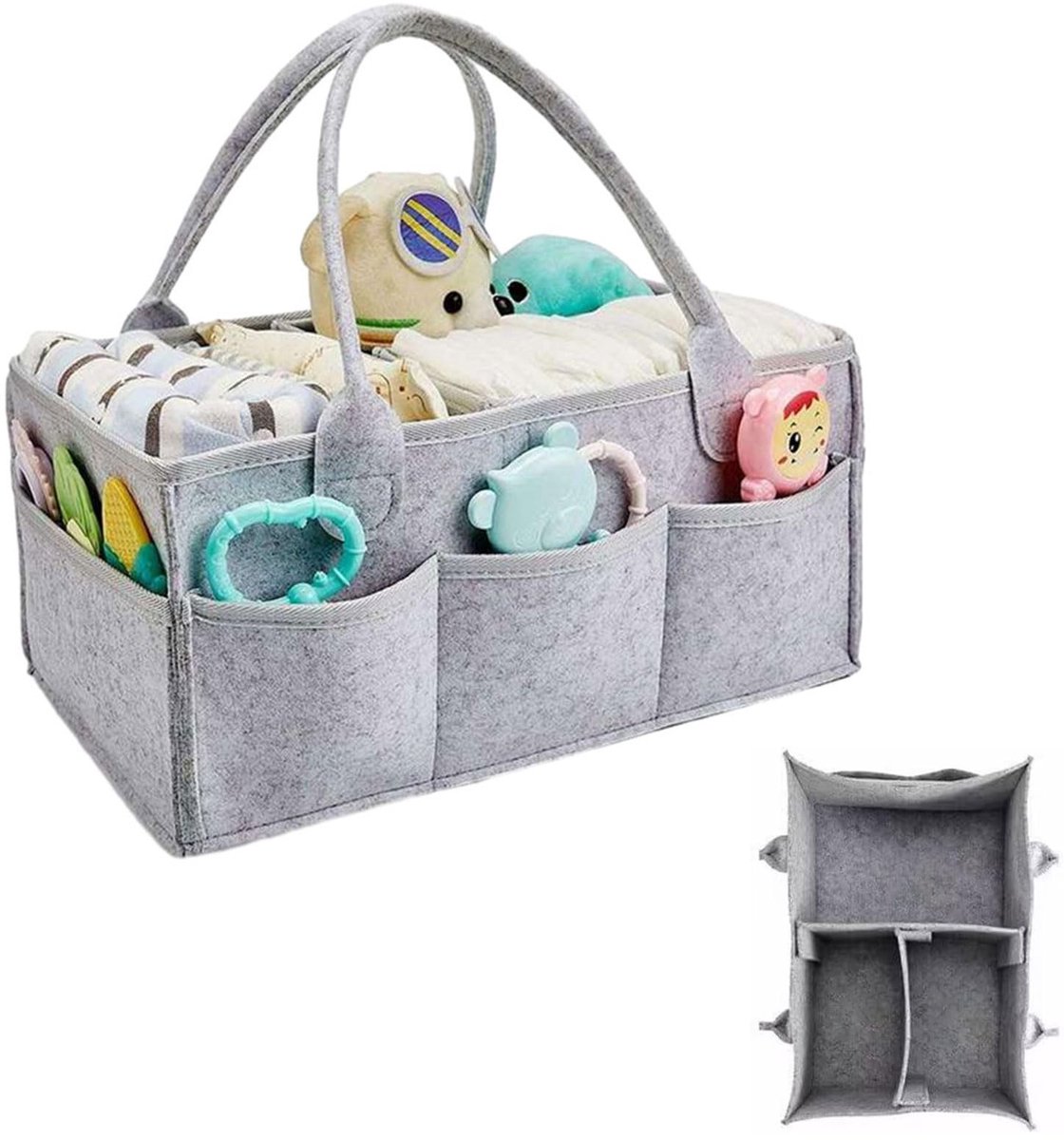 Dailygoods- Luiertasje Met Handvat - Luiertassen - Luiertas Organizer - Opbergmand - Duurzaam - Multifunctioneel