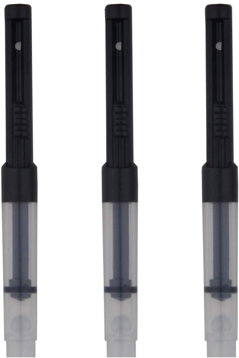Dailygoods- Inktconverter 3 Stuks - Internationale Standaard - Kaliber 0,34 cm/0,26 cm - Precieze Inktstroom - Navulbare Patronen - Eenvoudig Vulmechanisme - Vulpenconverter