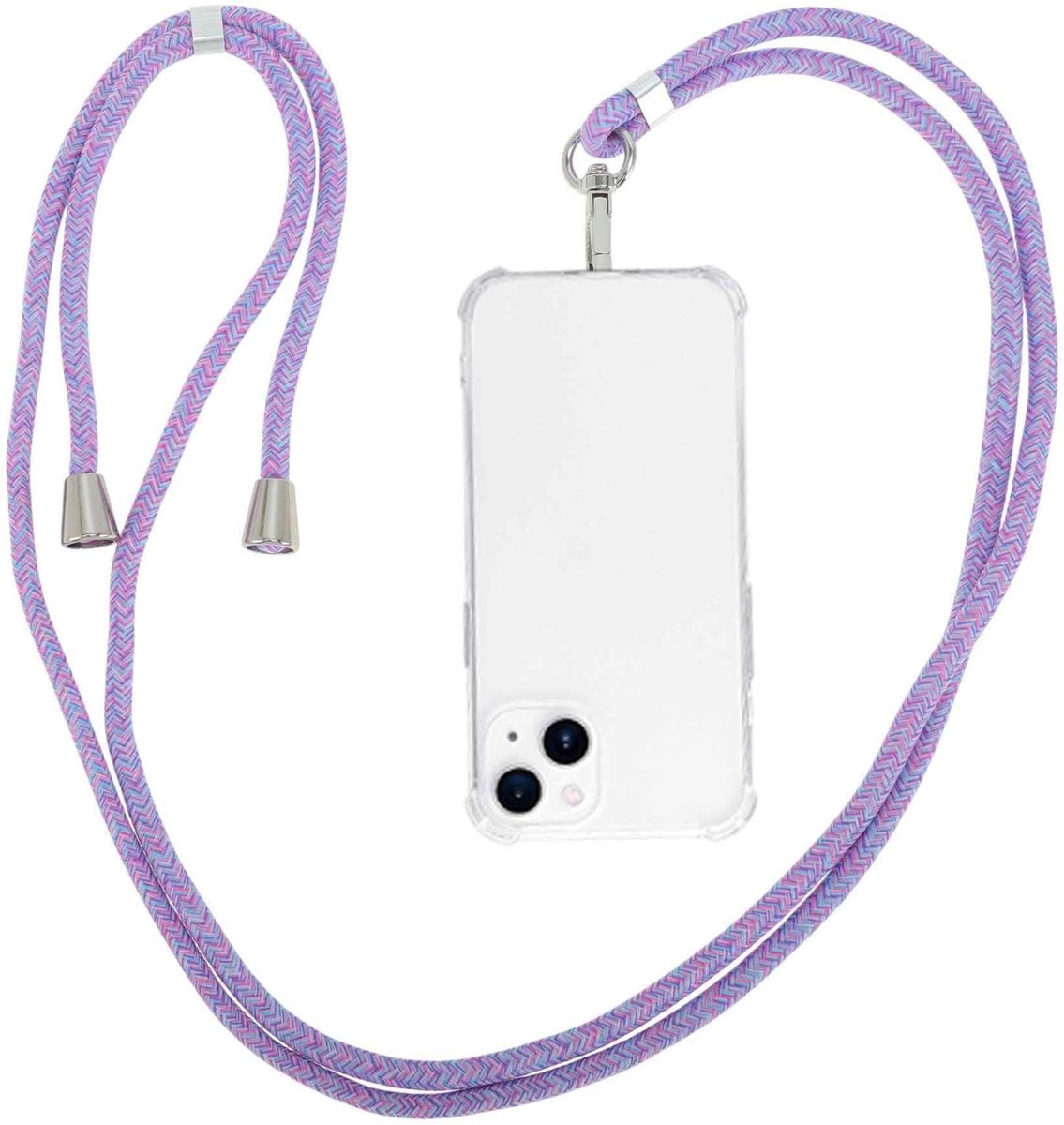 Dailygoods- Telefoonkoord Universeel - Verstelbare Draaglengte - Telefoonketting - Vochtbestendig - Lichtgewicht Polyester - Geschikt voor Smartphones - Telefoonband