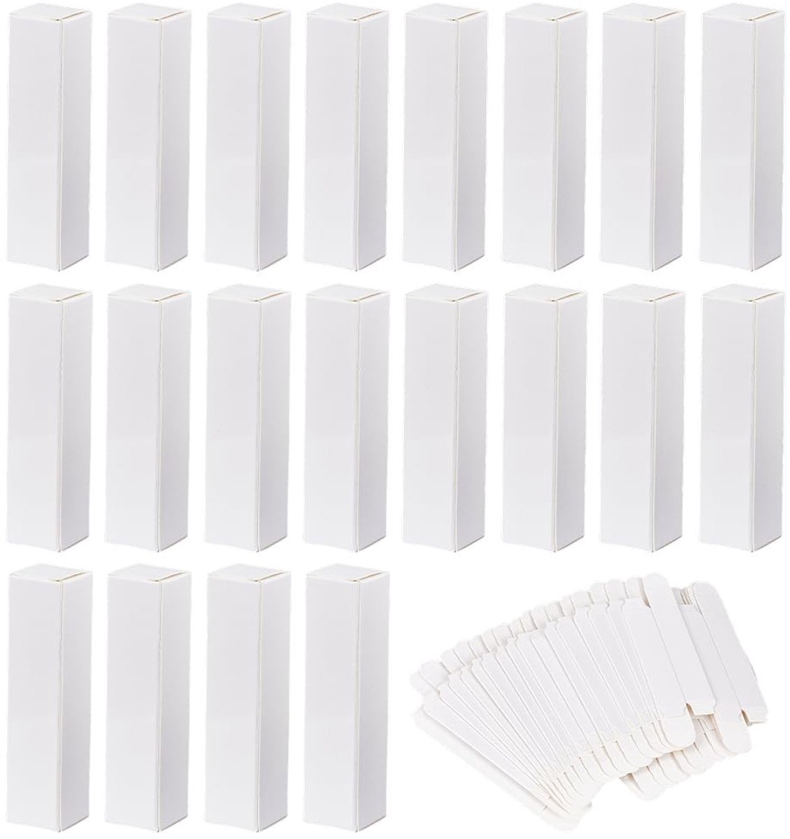 Dailygoods- Lipstickdozen 50 Stuks - Kraftpapier - Verpakking voor Lipgloss - DIY Geschenken - Opslag voor Make-up - 2 cm Breed, 8,5 cm Hoog - Verpakkingsdozen