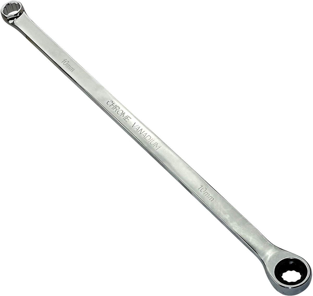 Dailygoods- Moersleutel 10mm - Ratelsleutel 10mm - Bi-Hex - Ergonomisch Handvat - CR-V Staal - Lengte 29,50cm - Ratelmechanisme 72 Tanden