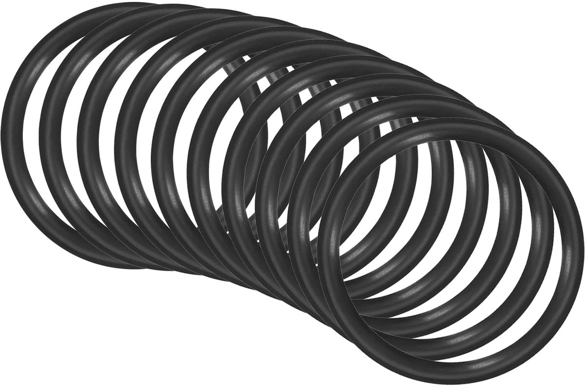 Dailygoods- Nitril Rubber Ring Set van 10 - O-Ringen - 45mm x 37mm x 4mm - Waterdicht - Voor Reparatie - Geschikt voor Keuken/Badkamer