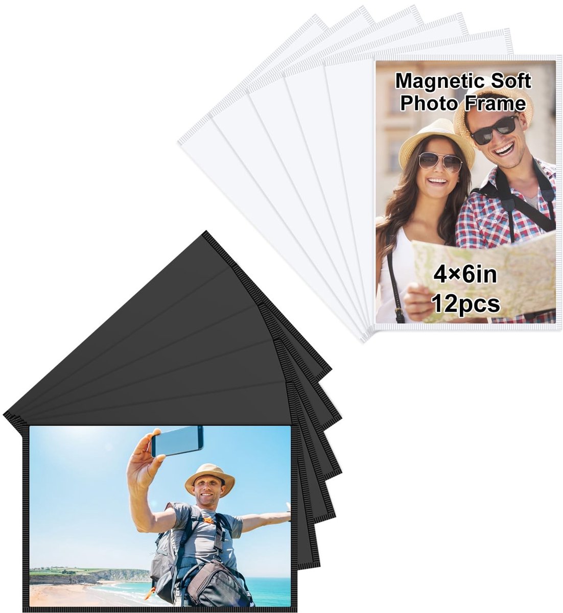 Dailygoods- Fotolijsten Magnetisch 12 Stuks - Koelkast Fotolijsten - Magneetframe - Multif