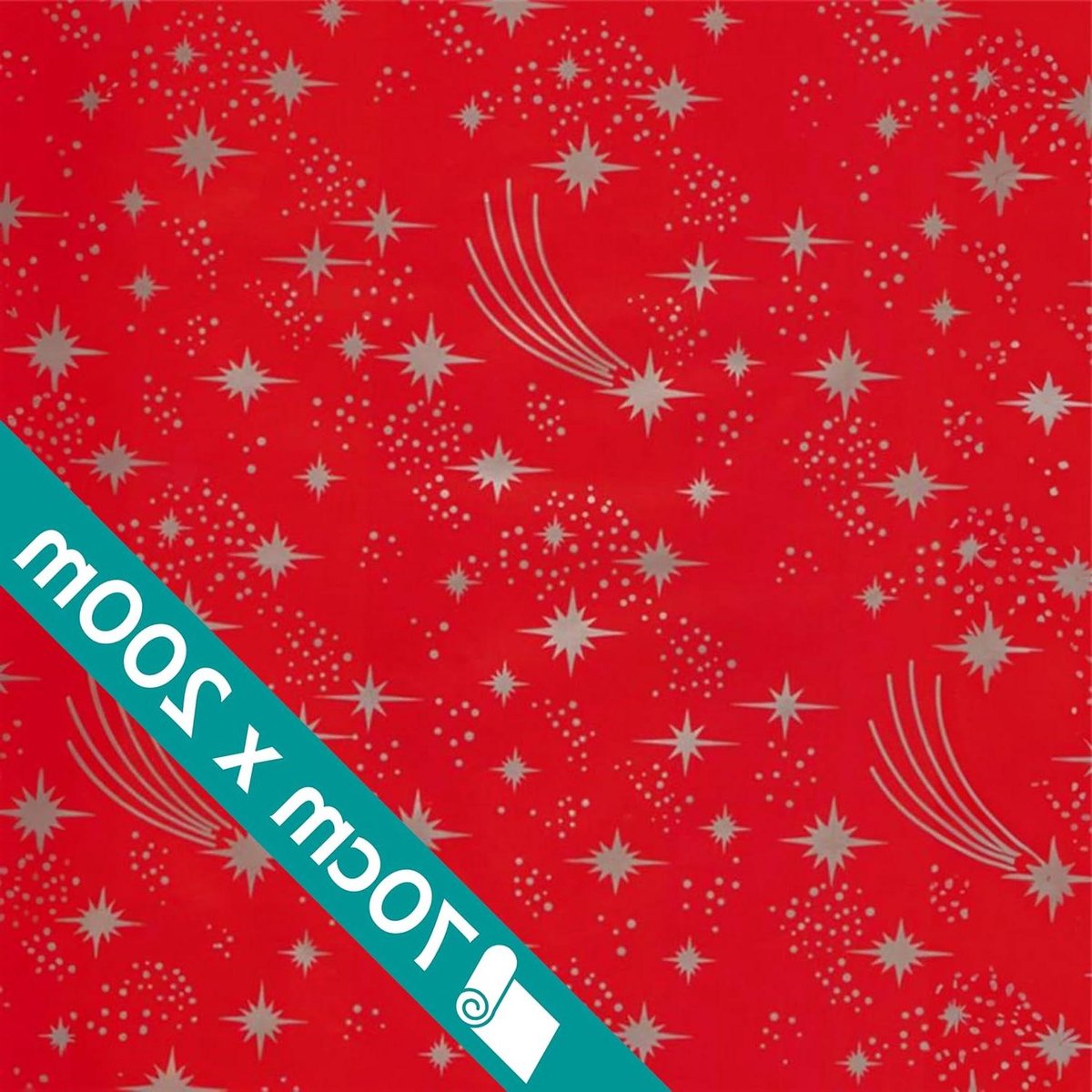 Kerstcadeaupapier - Inpakpapier Kerst - Geschenken Inpakken - Hoge Kwaliteit - 70 cm x 200 m - Rood