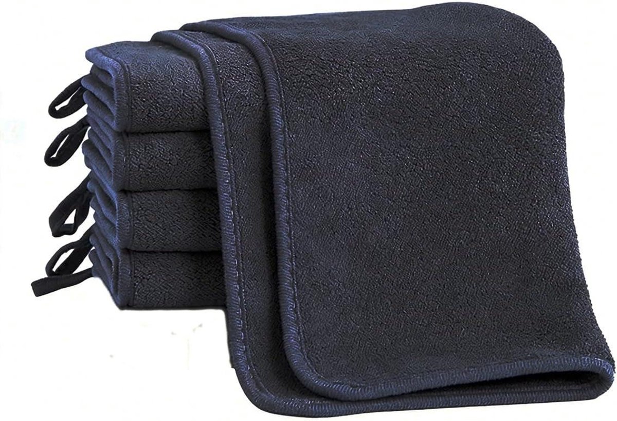 Autowashanddoeken Set - Droogdoeken Auto - Auto Reinigen - Ultra Absorberend - 5 Stuks - Grijs