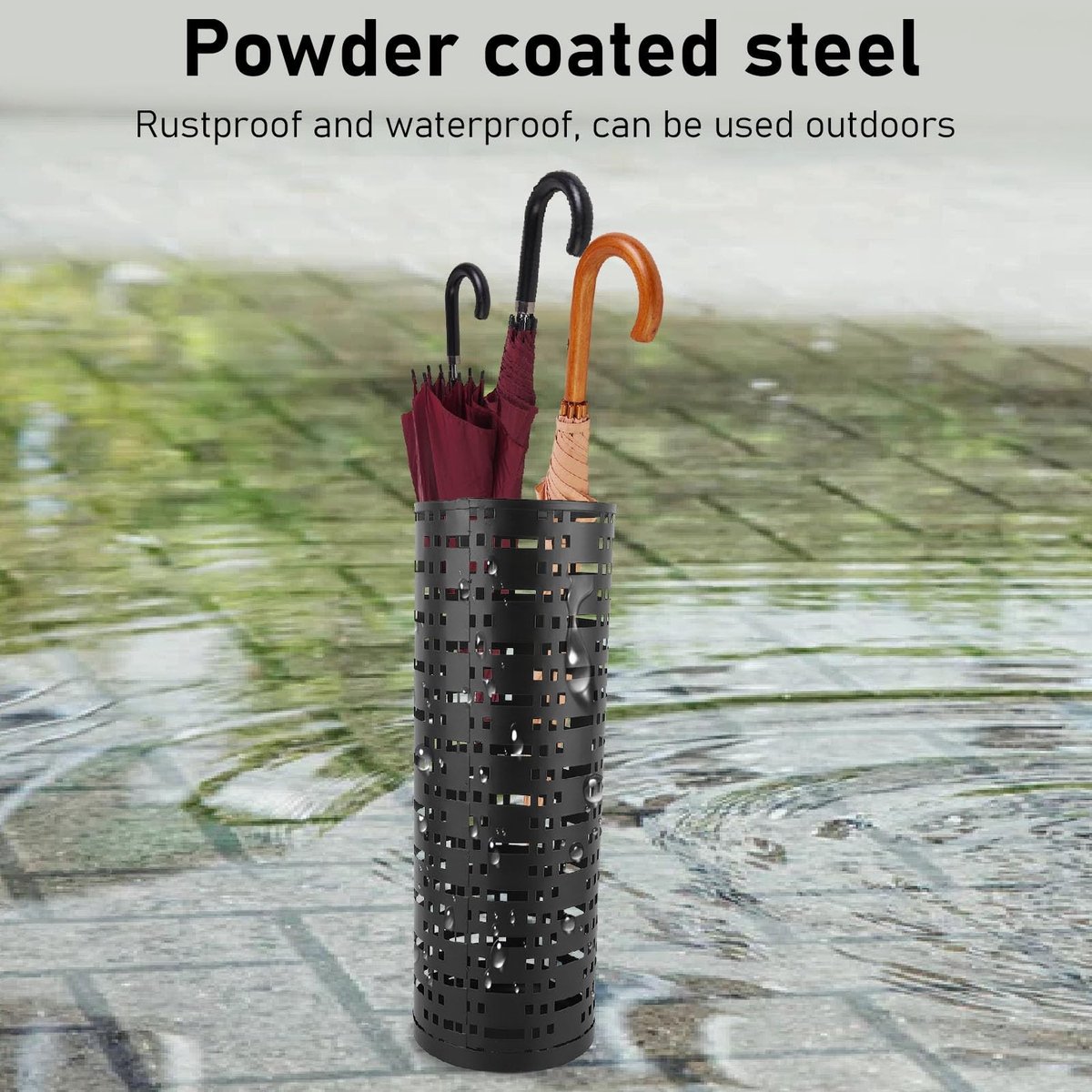 Dailygoods- Parapluhouder Waterdicht - Metalen Parapluhouder - Ruimtebesparend Ontwerp - Stijlvolle Parapluhouder - Schokbestendig - Geschikt voor Grote en Kleine Paraplu's - Paraplubak — cadeau in Wonen & Interieur - foto 2