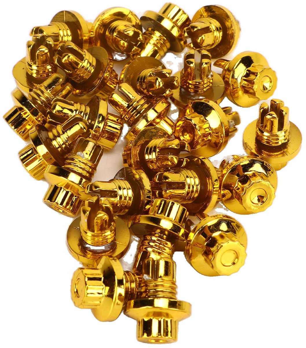 Dailygoods- Klinknagels 25 Stks - Velgklinknagels Goud - Abs