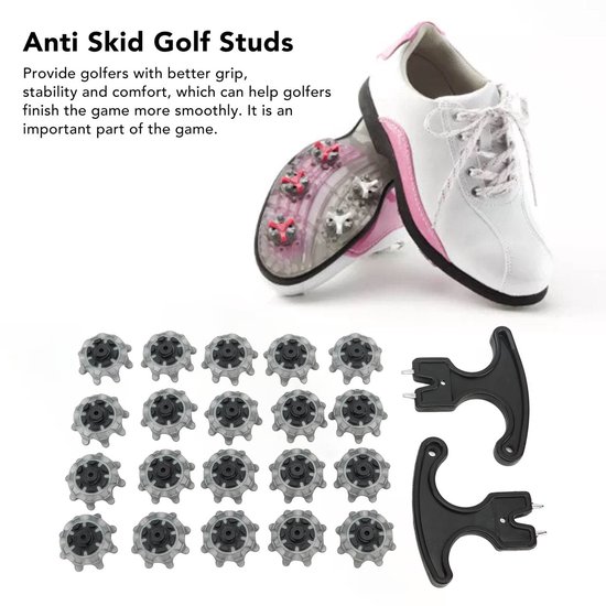 Dailygoods- Golfnoppen 20 Stuks - Antislip - Vervanging Golfspikes - TPU - Schokabsorberend - Duurzaam - Eenvoudig Te Vervangen van Dailygoods — afbeelding 4