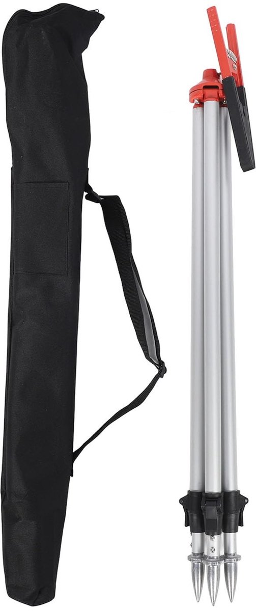 Dailygoods- Prismapaal Intrekbaar Ontwerp - Aluminium Statief - Hoge Nauwkeurigheidsbubbels - Bouwplaatsen - Professionele Kwaliteit - Veelzijdige Toepassing - Meetstatief