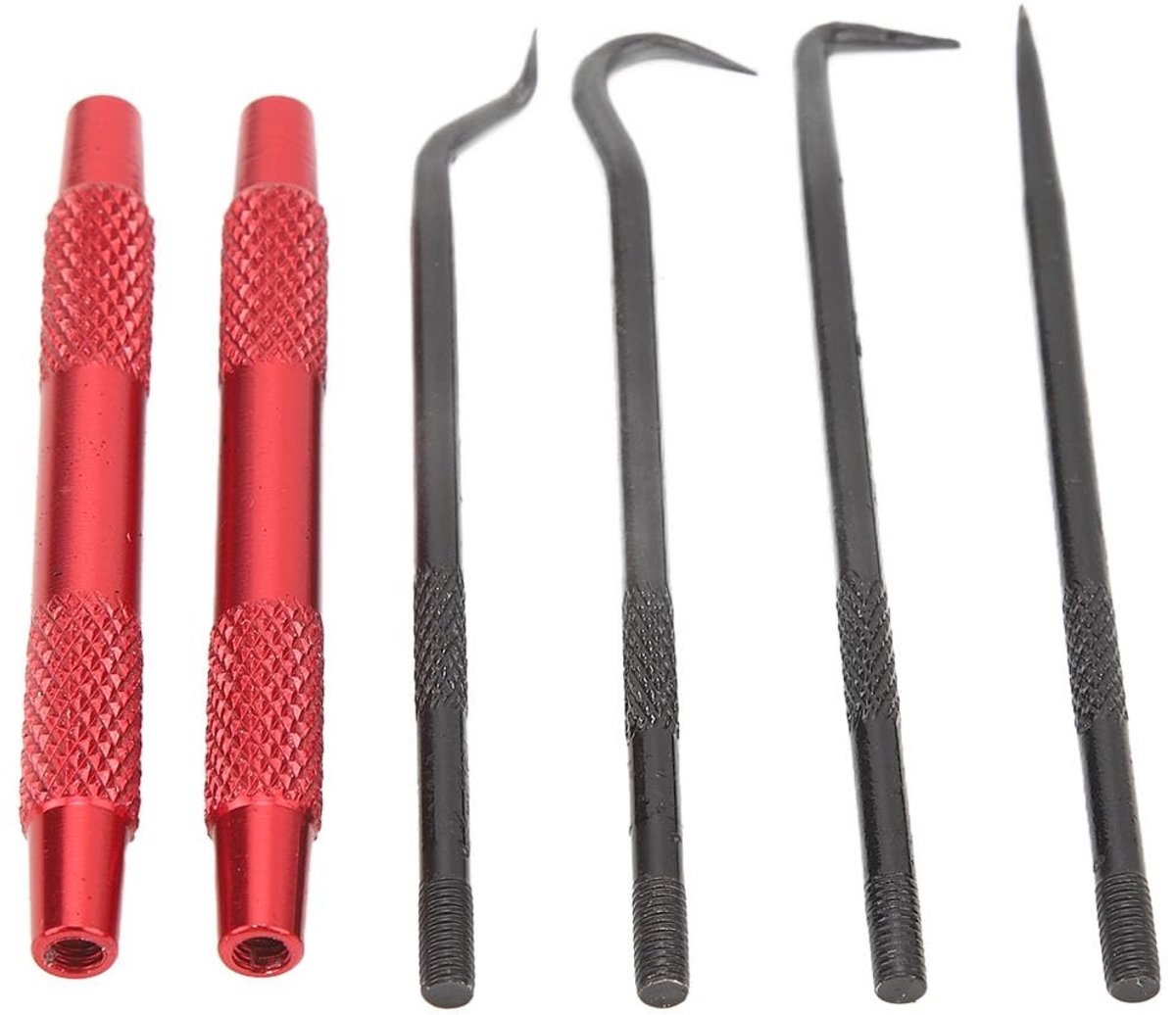 Dailygoods- Oliekeerringtrekker Efficiënt - Pick/Haalset - Koolstofstaal - 6 Stuks - Onderhoudskit - Eenvoudig te Verwijderen Afdichtingen - Afdichtingsgereedschap