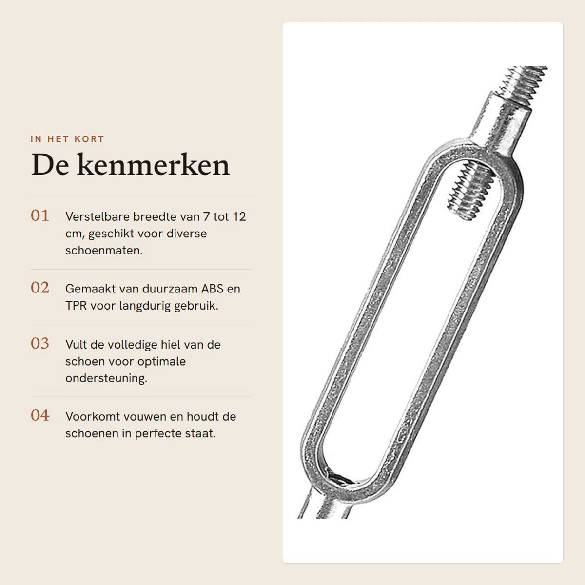 Dailygoods- Schoenspanners Verstelbaar - Schoenoprekker - Mini-schoenspanners - Antislip - Voor Heren/Dames - Geschikt voor Alle Soorten Schoenen - Schoenversterker