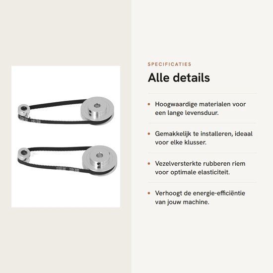 SPHProducts - Synchrone Wielset - Tandriemschijf - Energiebesparend - 20 Tanden 60 Tanden - Eenvoudig te Installeren - Geschikt voor Tandwielslijpmachi... van Sphproducts — afbeelding 2