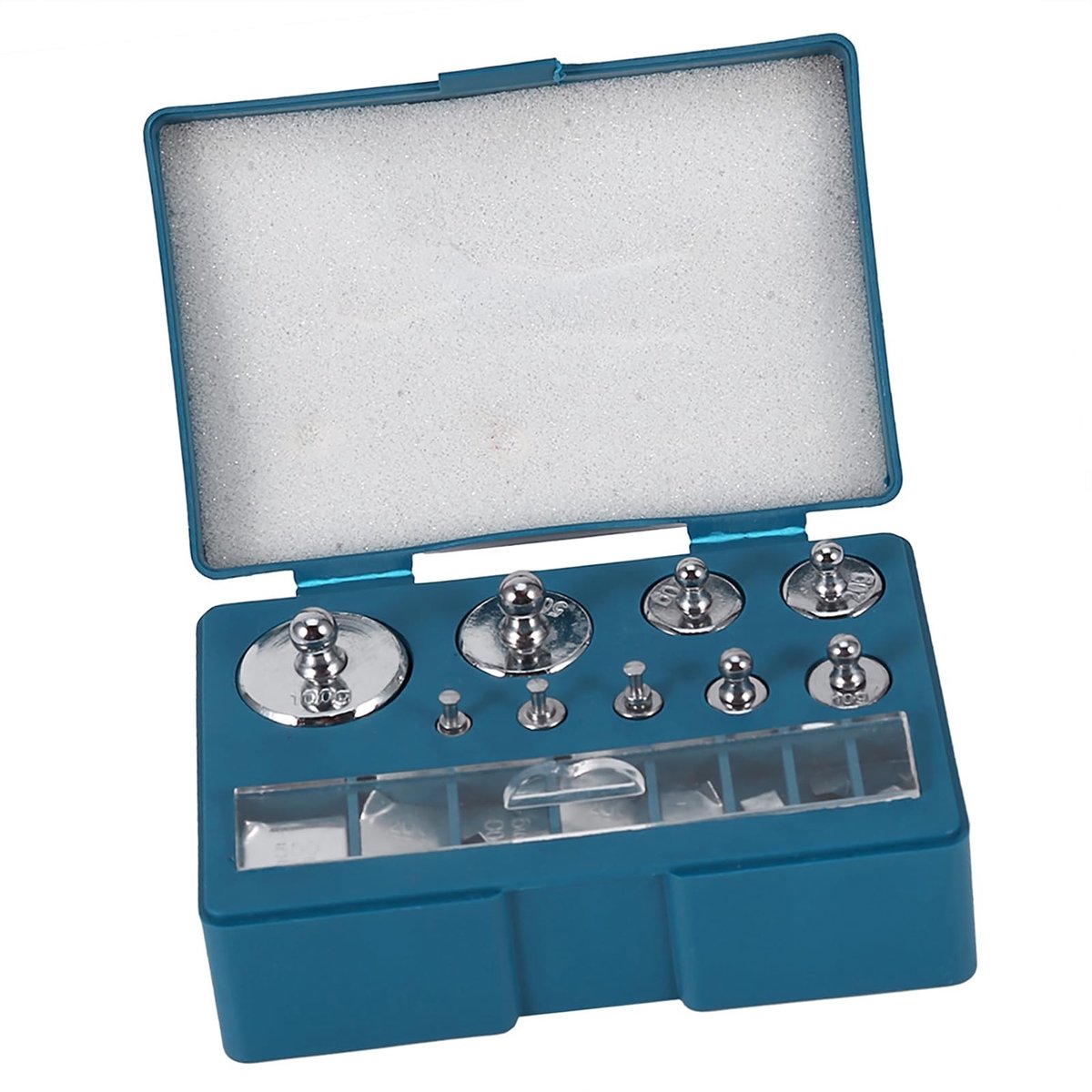 Dailygoods- Kalibratiewicht Set - 1g/2g/5g/10g/20g/50g/100g - Geschikt voor Digitale Weegschaal - Inclusief Opslagdoos/Tweezers - Nauwkeurigheid +/- 0.003 - Weegset