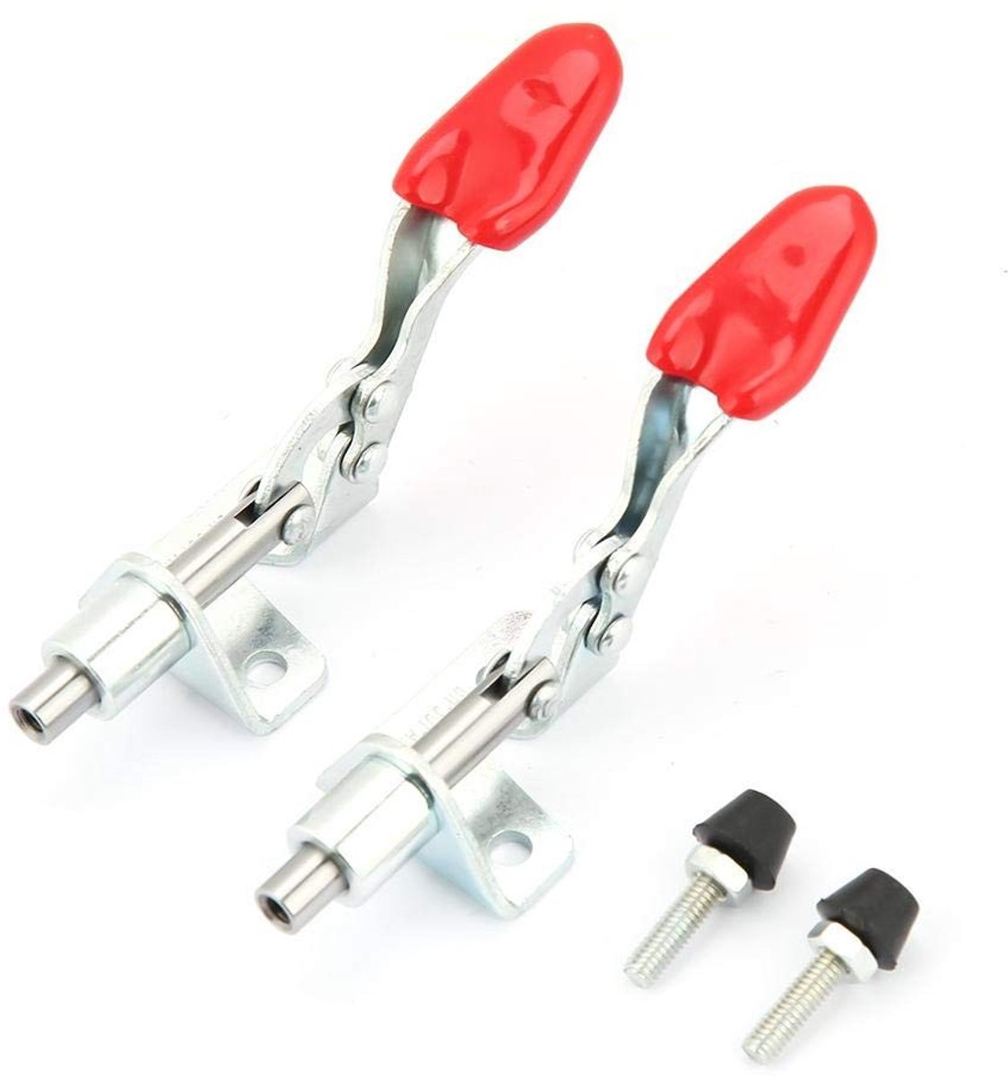Dailygoods- Toggle Clamp 2pcs - Verstelbare Klem - Hoogwaardige IJzer - Antislip Bevestigingsclip - 50 kg Houdkracht - 66 mm Lengte - Voor Snelle Bevestiging