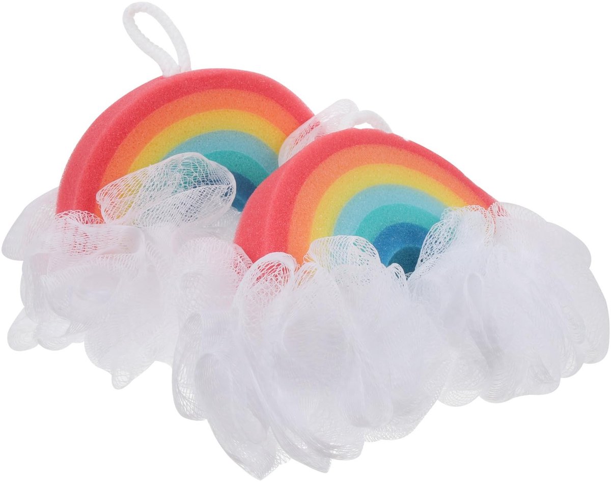 Dailygoods- Peelingspons - Super Zachte Badspons - Herbruikbare Spons - Douche Spons - Badsponsen - Set van 2 Stuks